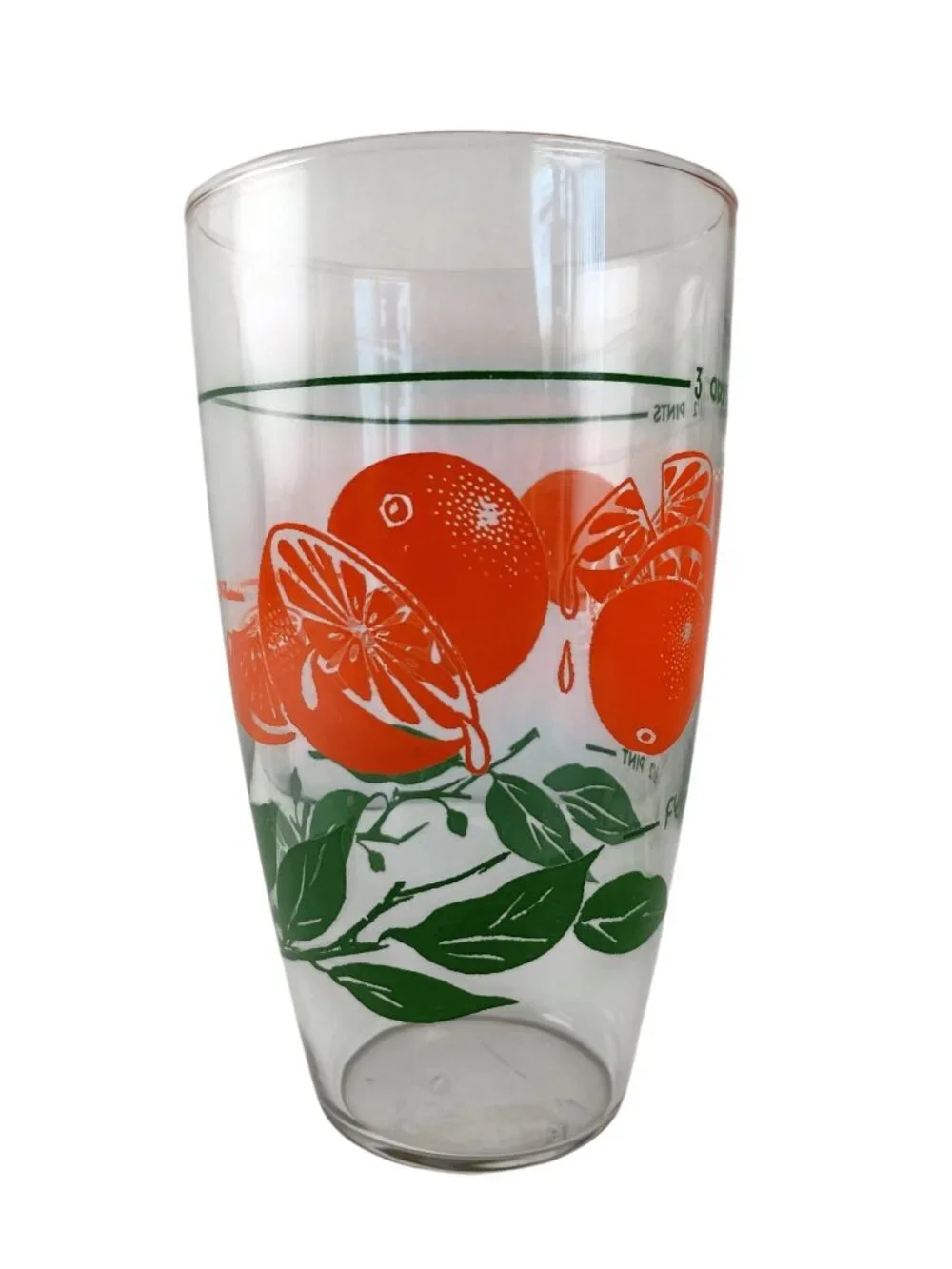 MCM Libby Oranges Measuring Glass Barware Shaker Cocktail Vintage